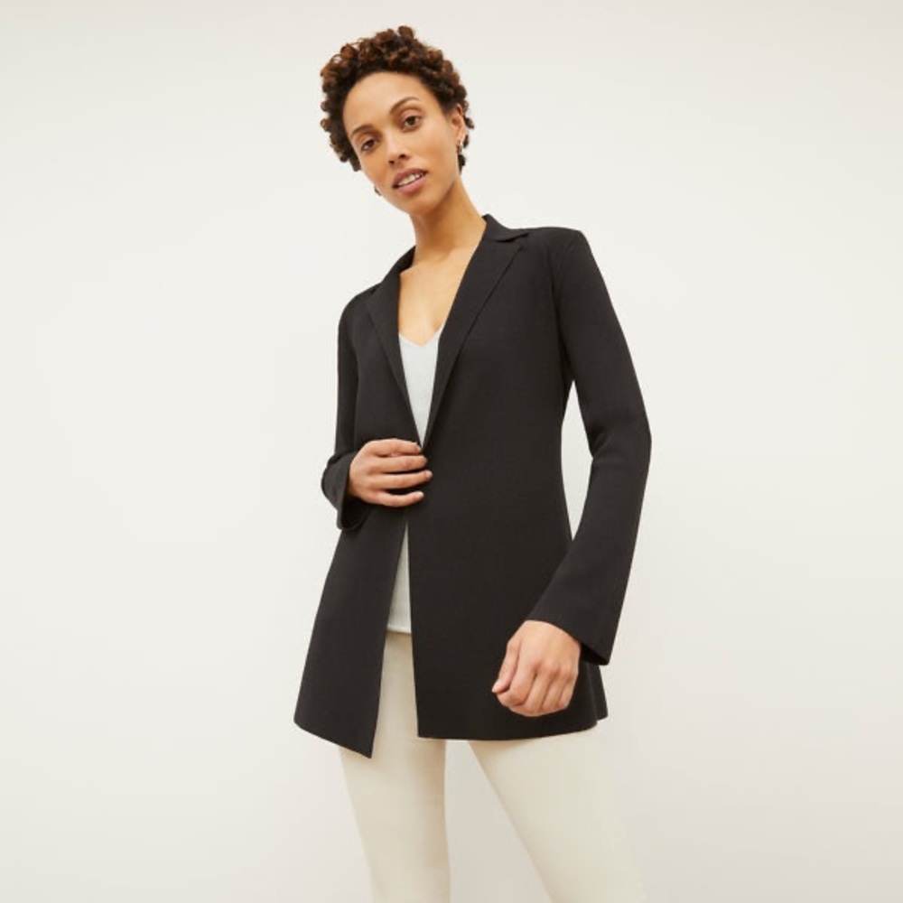 M.M. Lafleur The Merritt Jardigan Black Open Front Cardigan Sweater Small